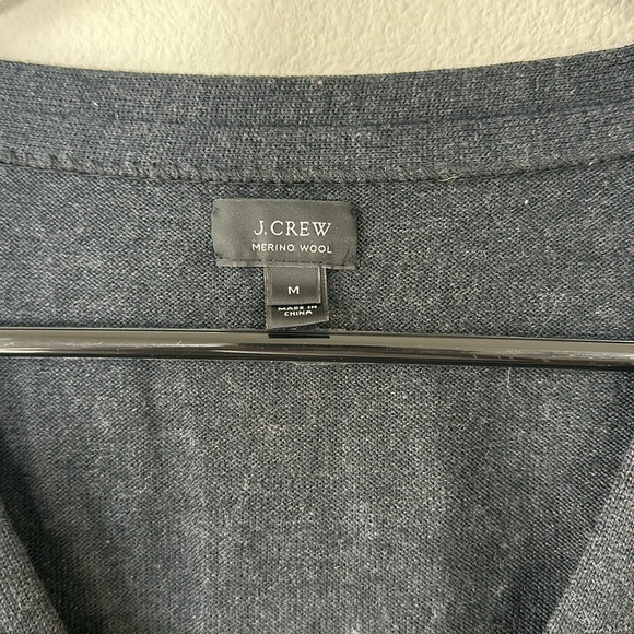 J. Crew Merino Wool Cardigan, Charcoal, Size M - Picture 5 of 5